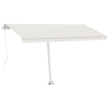 Tenda da Sole Retrattile Manuale LED 450x350 cm Crema