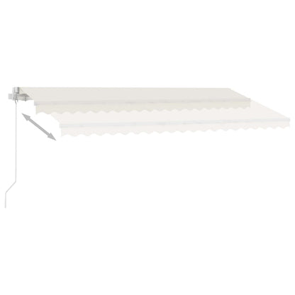 Tenda da Sole Retrattile Manuale LED 450x350 cm Crema