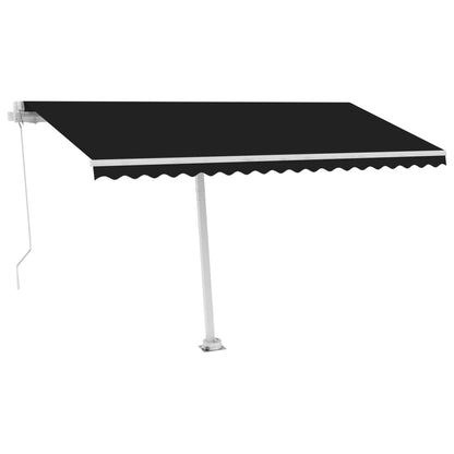 Tenda da Sole Retrattile Manuale LED 450x350 cm Antracite