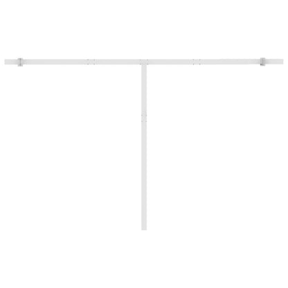 Tenda Retrattile Automatica con Palo 450x350 cm Arancio Marrone - homemem39