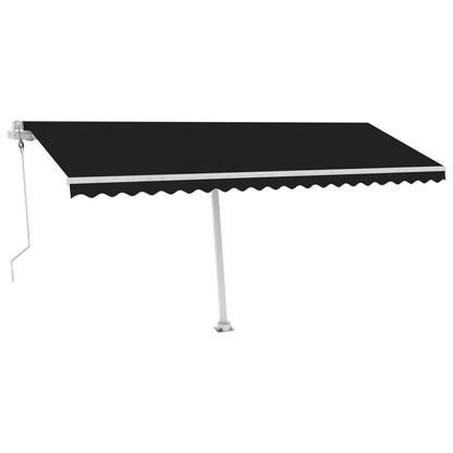 Tenda Sole Retrattile Automatica con Palo 500x350 cm Antracite