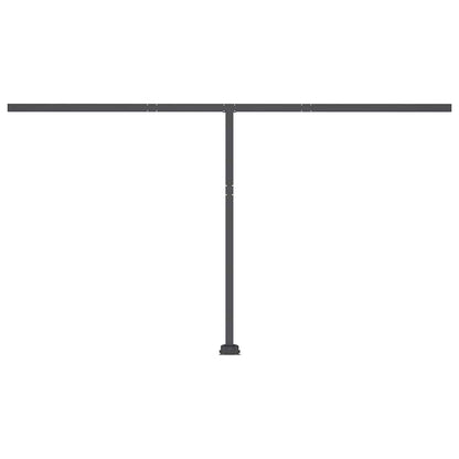 Tenda Retrattile Manuale con Palo 400x300 cm Giallo/Bianco - homemem39