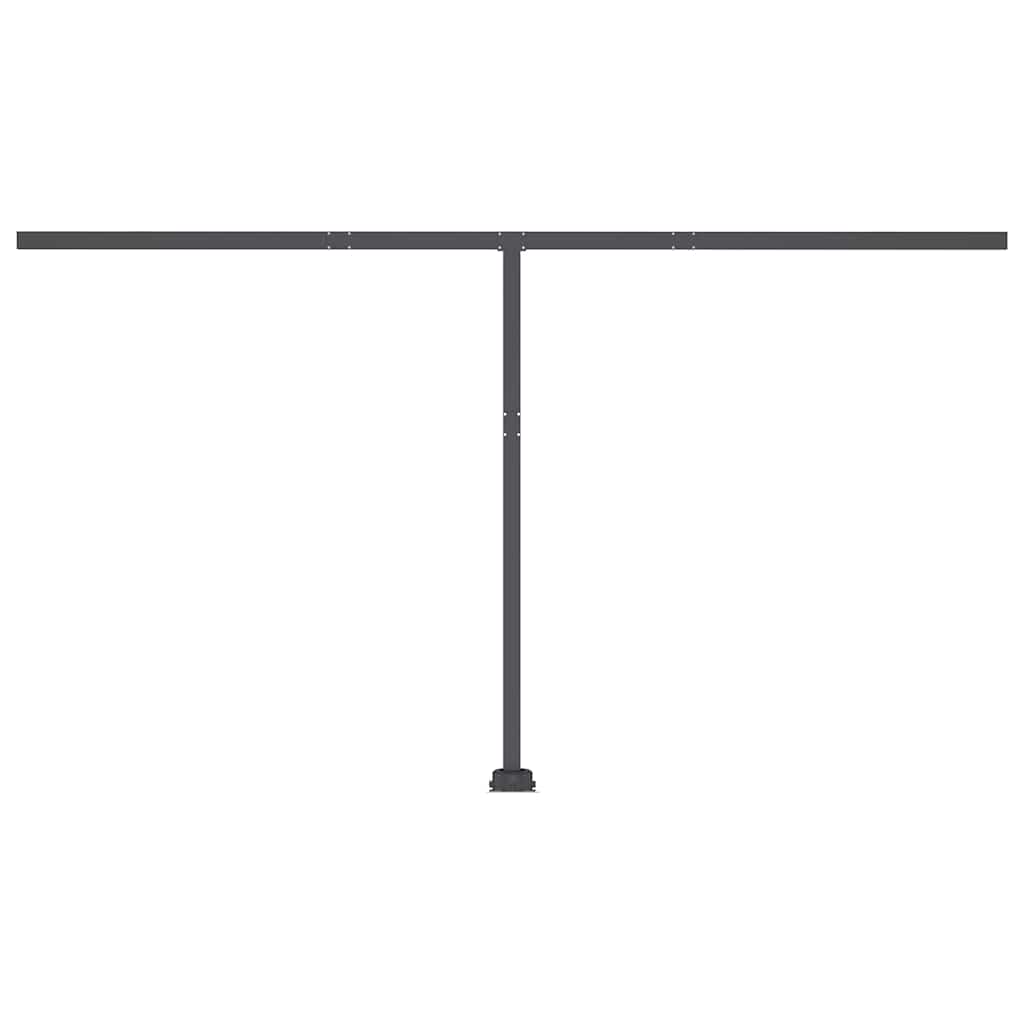 Tenda Retrattile Manuale con Palo 450x300 cm Arancione Marrone