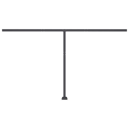 Tenda da Sole Retrattile Manuale con LED 450x300cm Blu e Bianca - homemem39