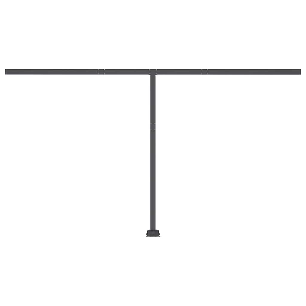 Tenda da Sole Retrattile Manuale con LED 450x300 cm Antracite - homemem39