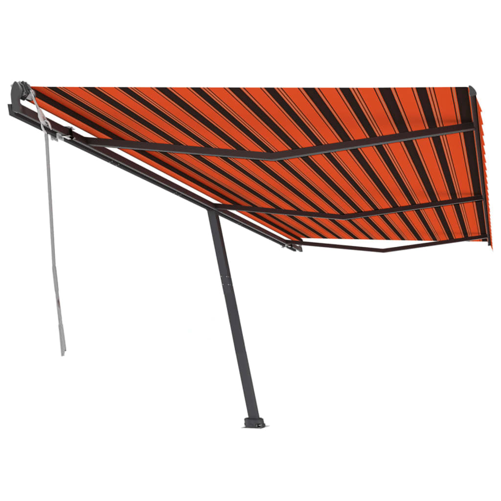 Tenda da Sole Autoportante Manuale 600x300 cm Arancione Marrone - homemem39
