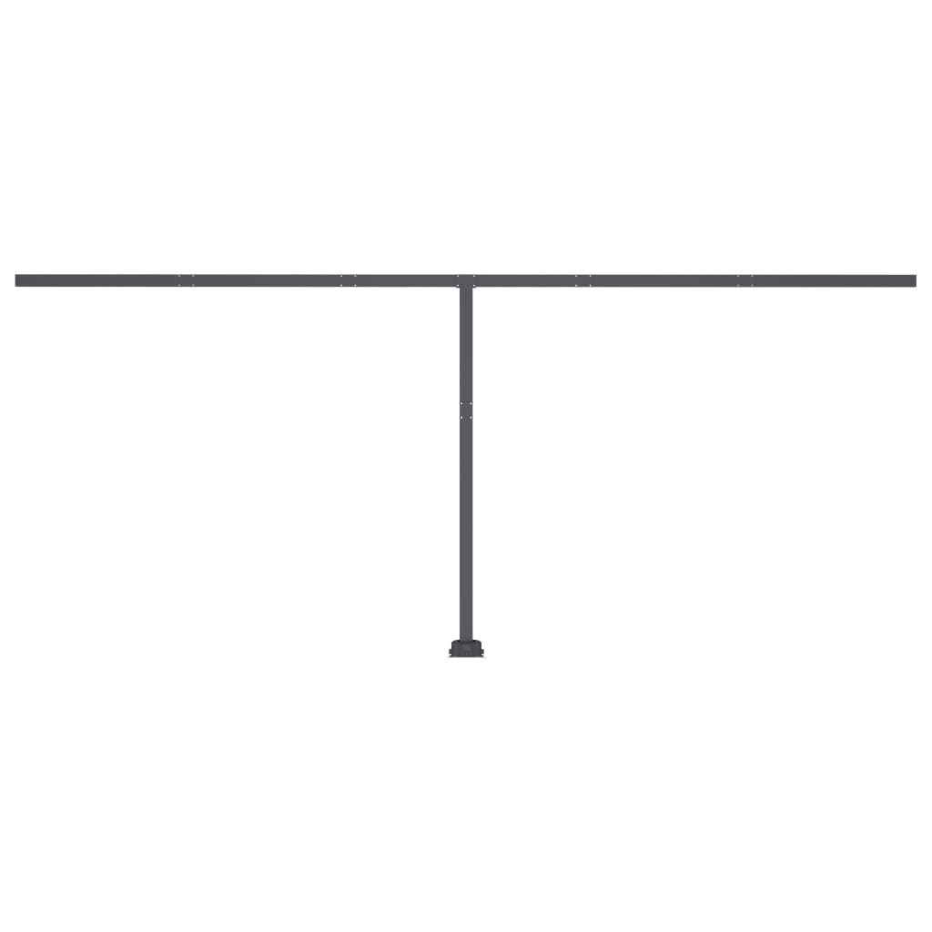 Tenda da Sole Retrattile Manuale e LED 600x300cm Gialla Bianca - homemem39