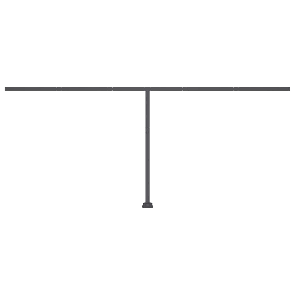 Tenda Automatica con Sensore Vento e LED 600x300 cm Blu Bianca - homemem39