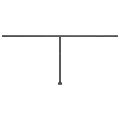 Tenda Automatica con Sensore Vento e LED 600x300 cm Blu Bianca - homemem39