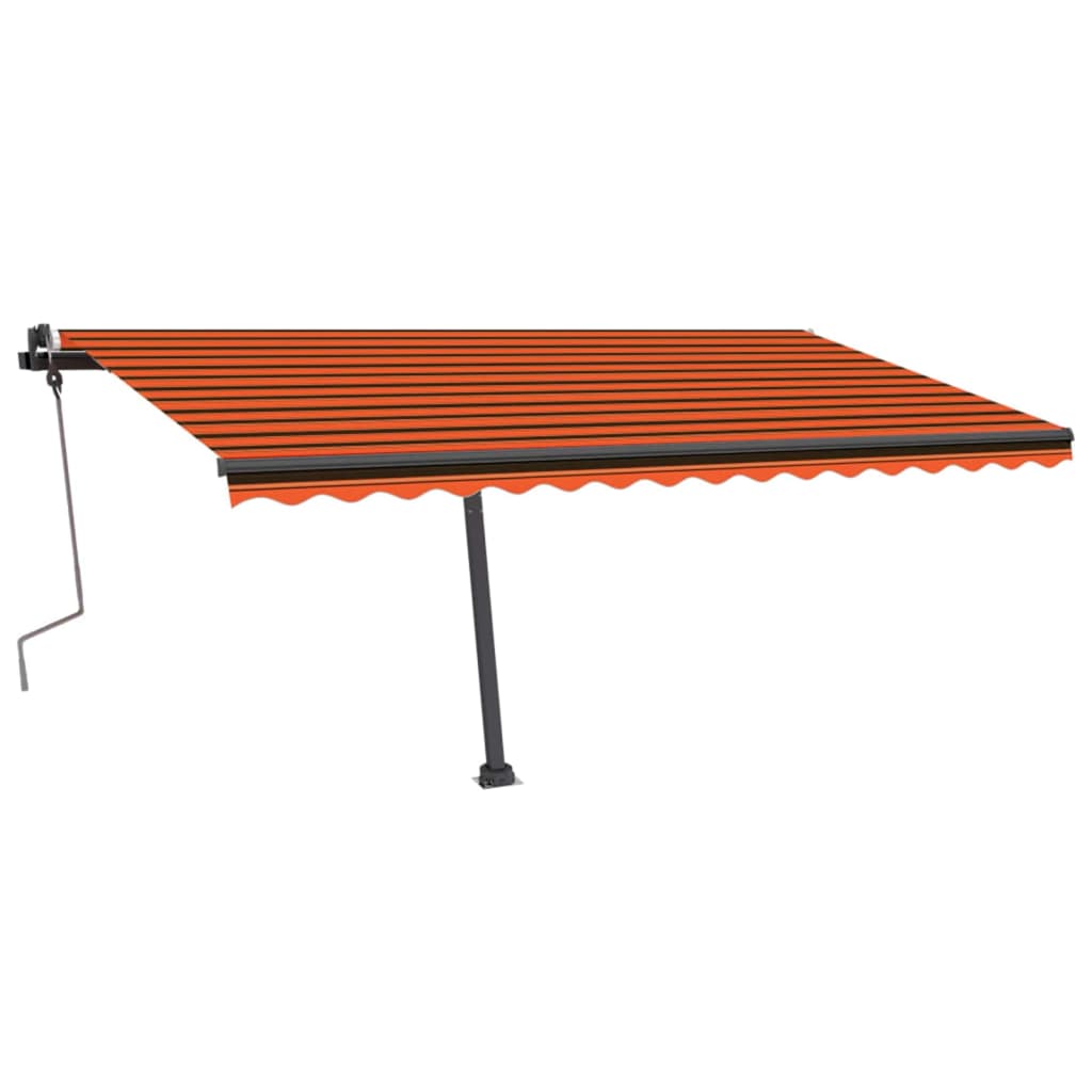 Tenda da Sole Autoportante Manuale 400x350 cm Arancione Marrone - homemem39