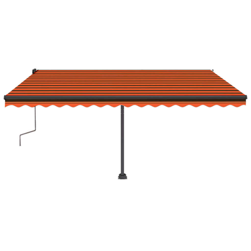 Tenda da Sole Autoportante Manuale 400x350 cm Arancione Marrone - homemem39