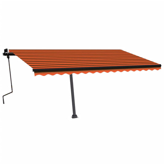 Tenda da Sole Autoportante Manuale 450x350cm Arancione Marrone - homemem39