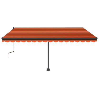 Tenda da Sole Autoportante Manuale 450x350cm Arancione Marrone - homemem39