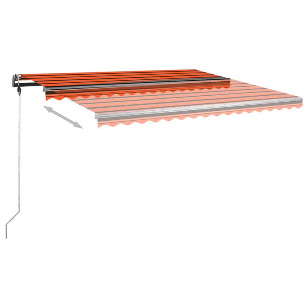 Tenda da Sole Autoportante Manuale 450x350cm Arancione Marrone - homemem39