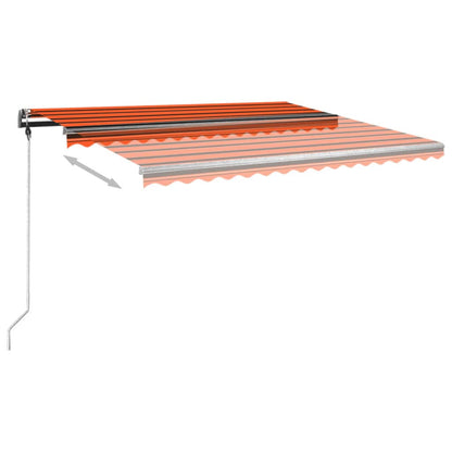 Tenda da Sole Autoportante Manuale 450x350cm Arancione Marrone - homemem39