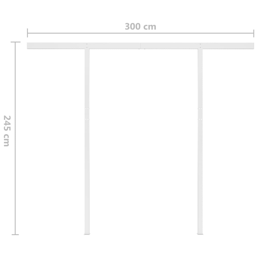 Tenda da Sole Retrattile Manuale Pali 3x2,5 m Arancio Marrone - homemem39