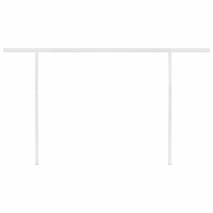 Tenda da Sole Retrattile Automatica con Pali 4x3 m Crema - homemem39