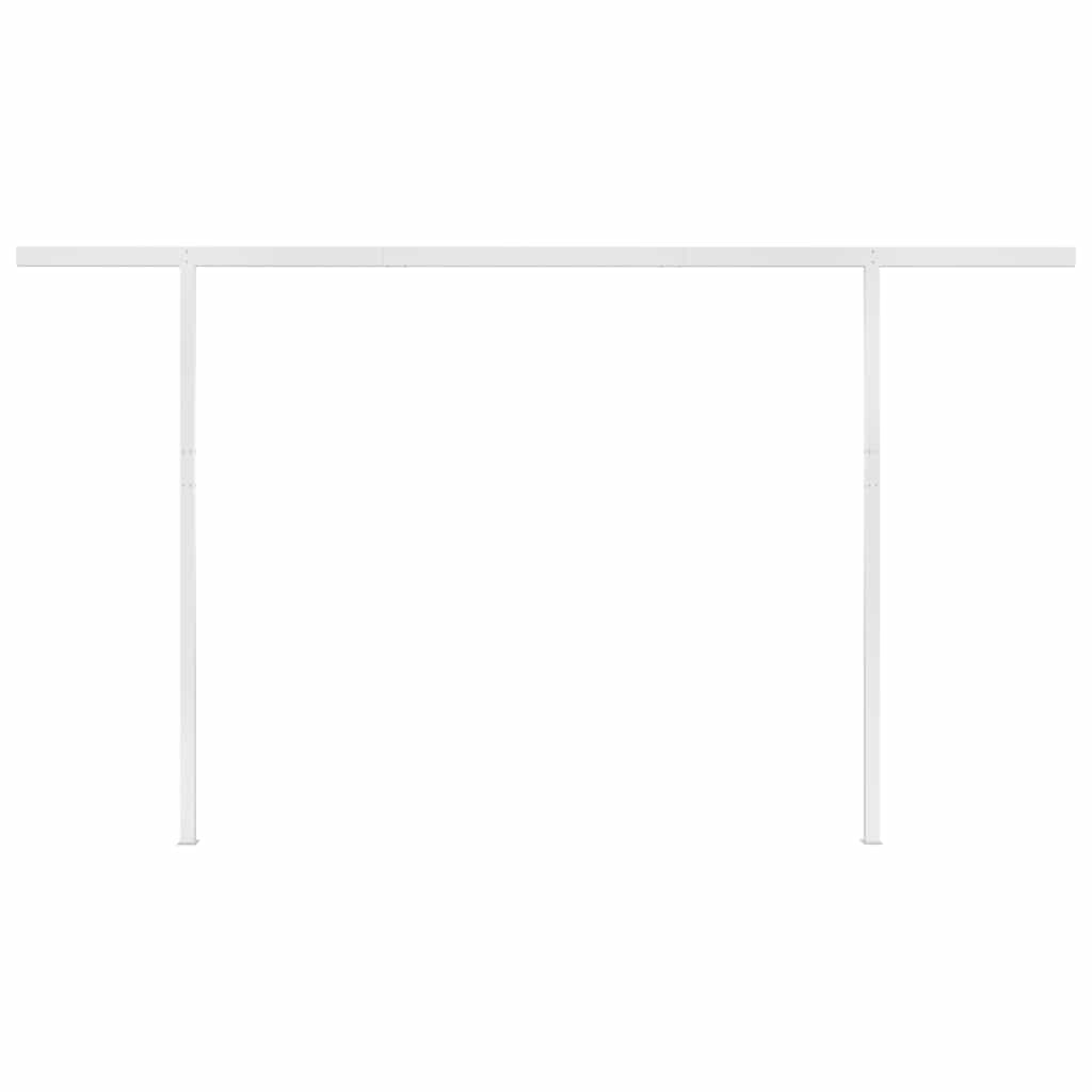 Tenda Retrattile Automatica con Pali 4x3 m Arancio e Marrone - homemem39