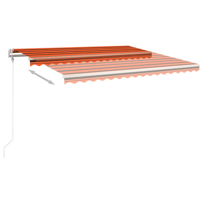 Tenda da Sole Retrattile Automatica Pali 4,5x3m Arancio Marrone - homemem39