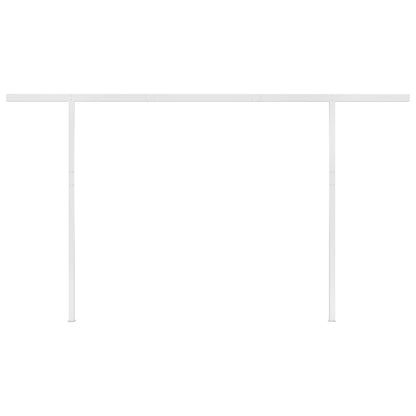 Tenda da Sole Retrattile Automatica Pali 4,5x3m Arancio Marrone - homemem39