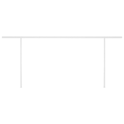 Tenda da Sole Retrattile Manuale con Pali 6x3m Crema - homemem39