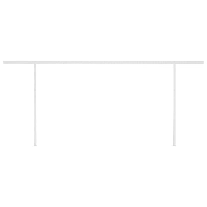 Tenda da Sole Retrattile Manuale con LED 6x3 m Crema - homemem39