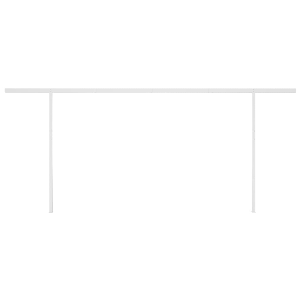 Tenda da Sole Retrattile Manuale con LED 6x3m Arancione Marrone - homemem39