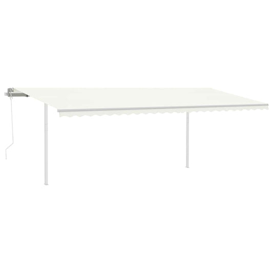 Tenda da Sole Automatica con Sensore Vento e LED 6x3 m Crema