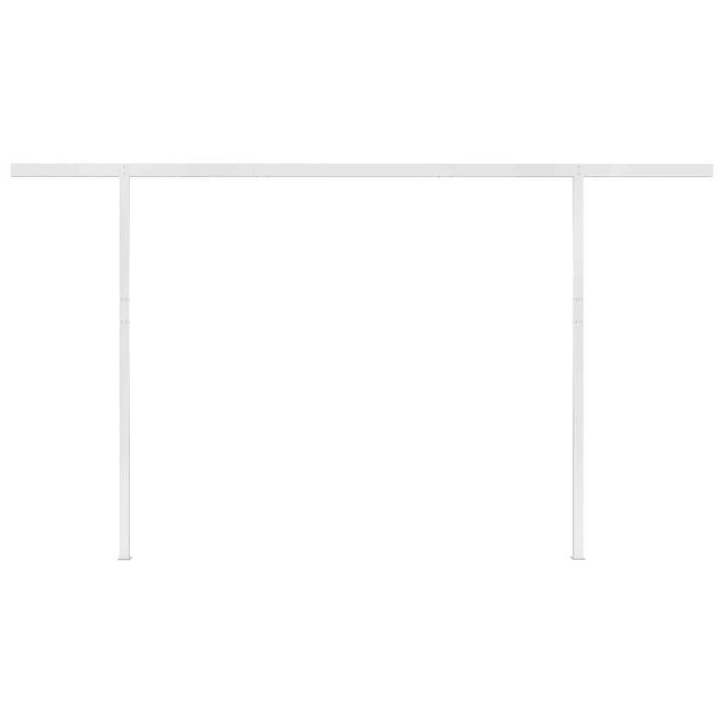 Tenda da Sole Retrattile Automatica Pali 4x3,5 m Gialla Bianca - homemem39