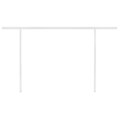 Tenda Retrattile Automatica con Pali 4,5x3,5 m Arancio Marrone