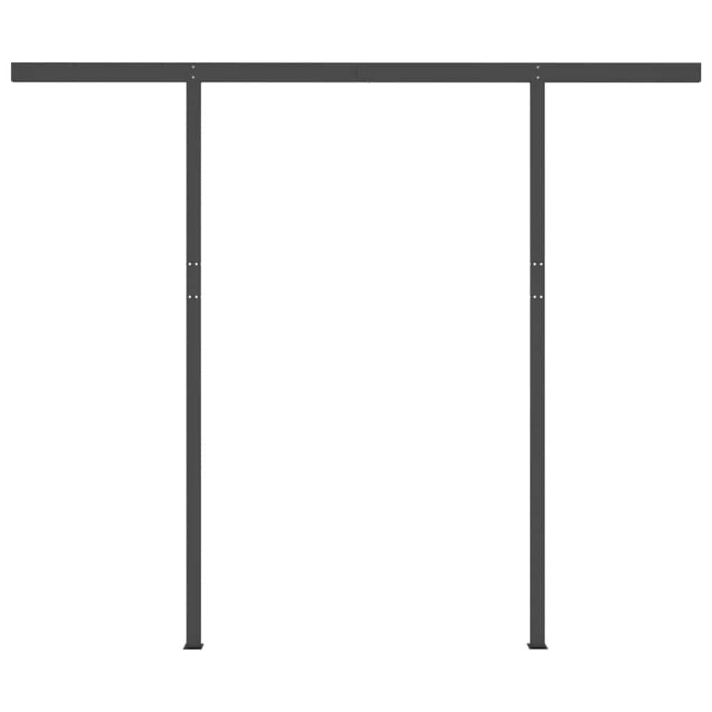 Tenda da Sole Retrattile Manuale con LED 3x2,5m Gialla Bianca