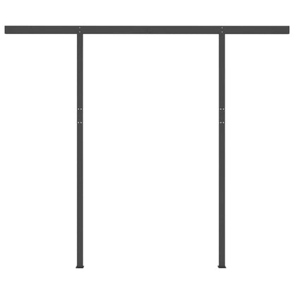 Tenda da Sole Retrattile Manuale con LED 3x2,5m Gialla Bianca