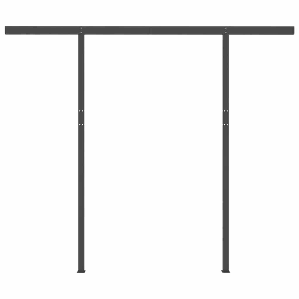 Tenda da Sole Retrattile Manuale con LED 3x2,5m Antracite