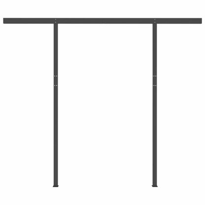 Tenda da Sole Retrattile Manuale con LED 3x2,5m Antracite