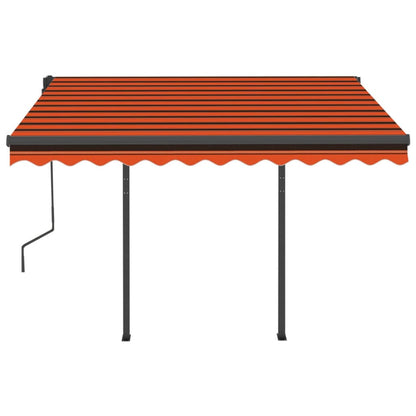 Tenda da Sole Retrattile Automatica 3x2,5 m Arancio Marrone - homemem39