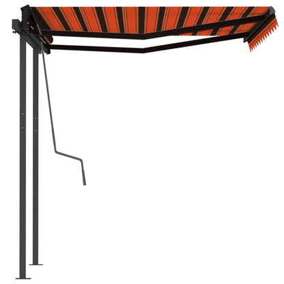 Tenda da Sole Retrattile Automatica 3x2,5 m Arancio Marrone - homemem39