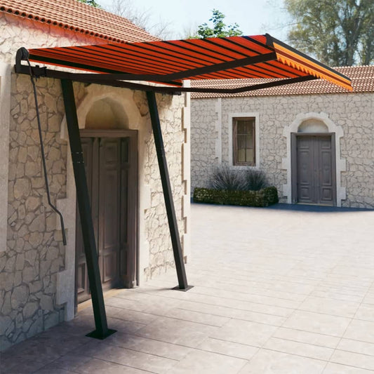 Tenda da Sole Retrattile Automatica 3x2,5 m Arancio Marrone - homemem39