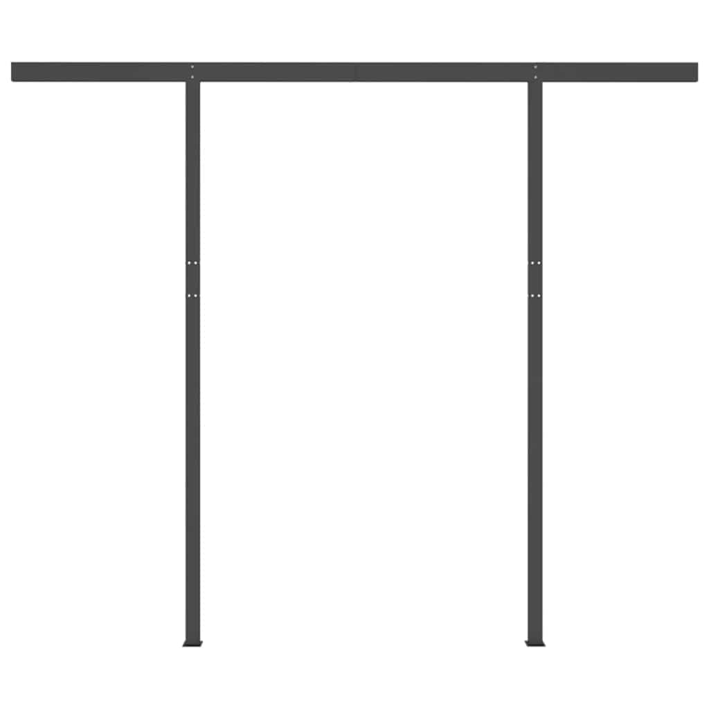 Tenda Retrattile Manuale con LED 3,5x2,5m Arancio e Marrone - homemem39