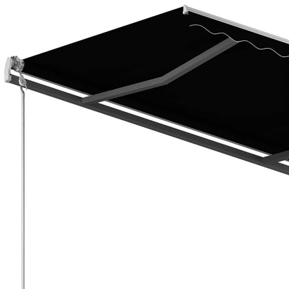 Tenda da Sole Retrattile Automatica con Pali 3,5x2,5m Antracite