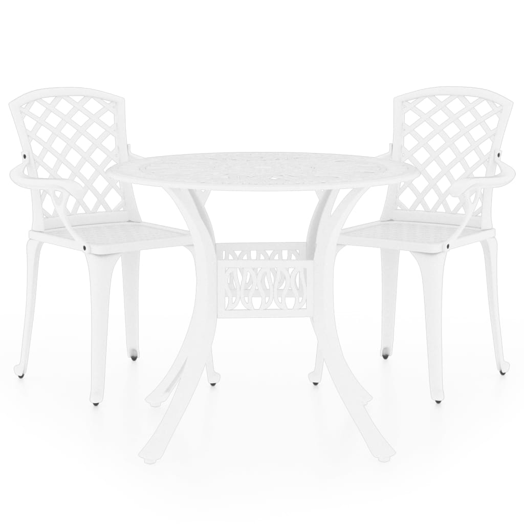 Set da Bistrot 3 pz in Alluminio Pressofuso Bianco | homemem39