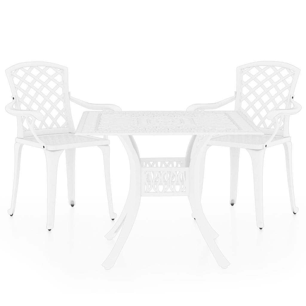 Set da Bistrot 3 pz in Alluminio Pressofuso Bianco