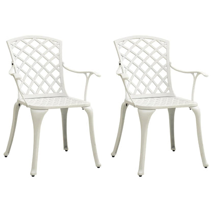 Set da Bistrot 3 pz in Alluminio Pressofuso Bianco
