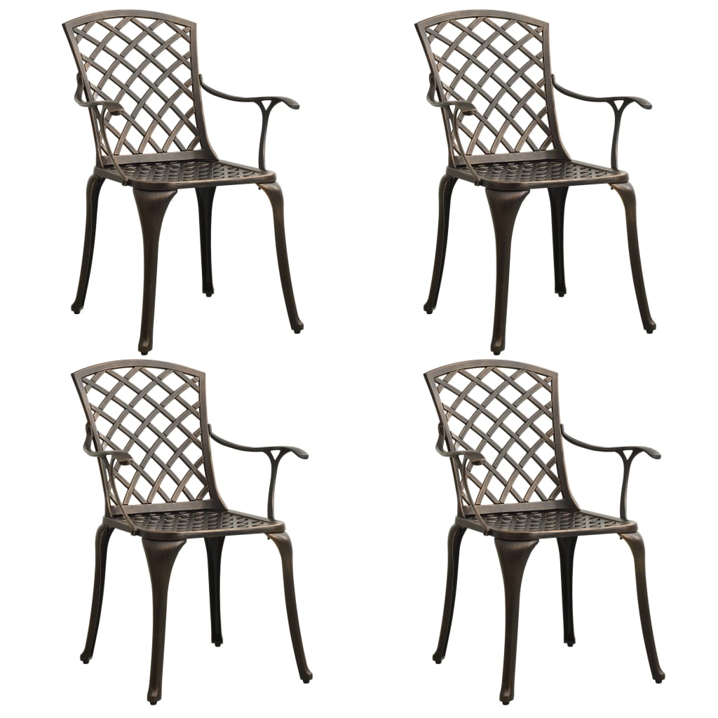 Set da Bistrot 5 pz in Alluminio Pressofuso Bronzo | homemem39