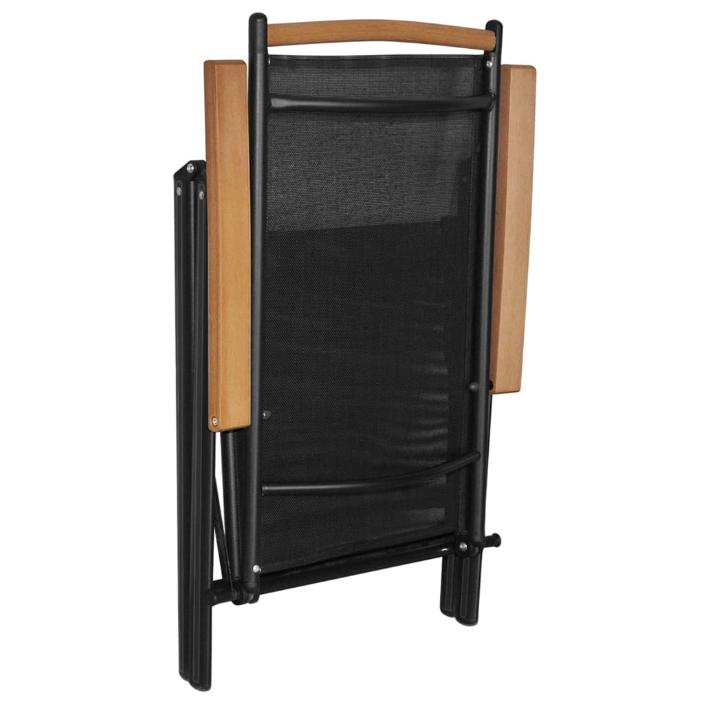 Set da Pranzo da Giardino 9 pz in Alluminio Nero - homemem39