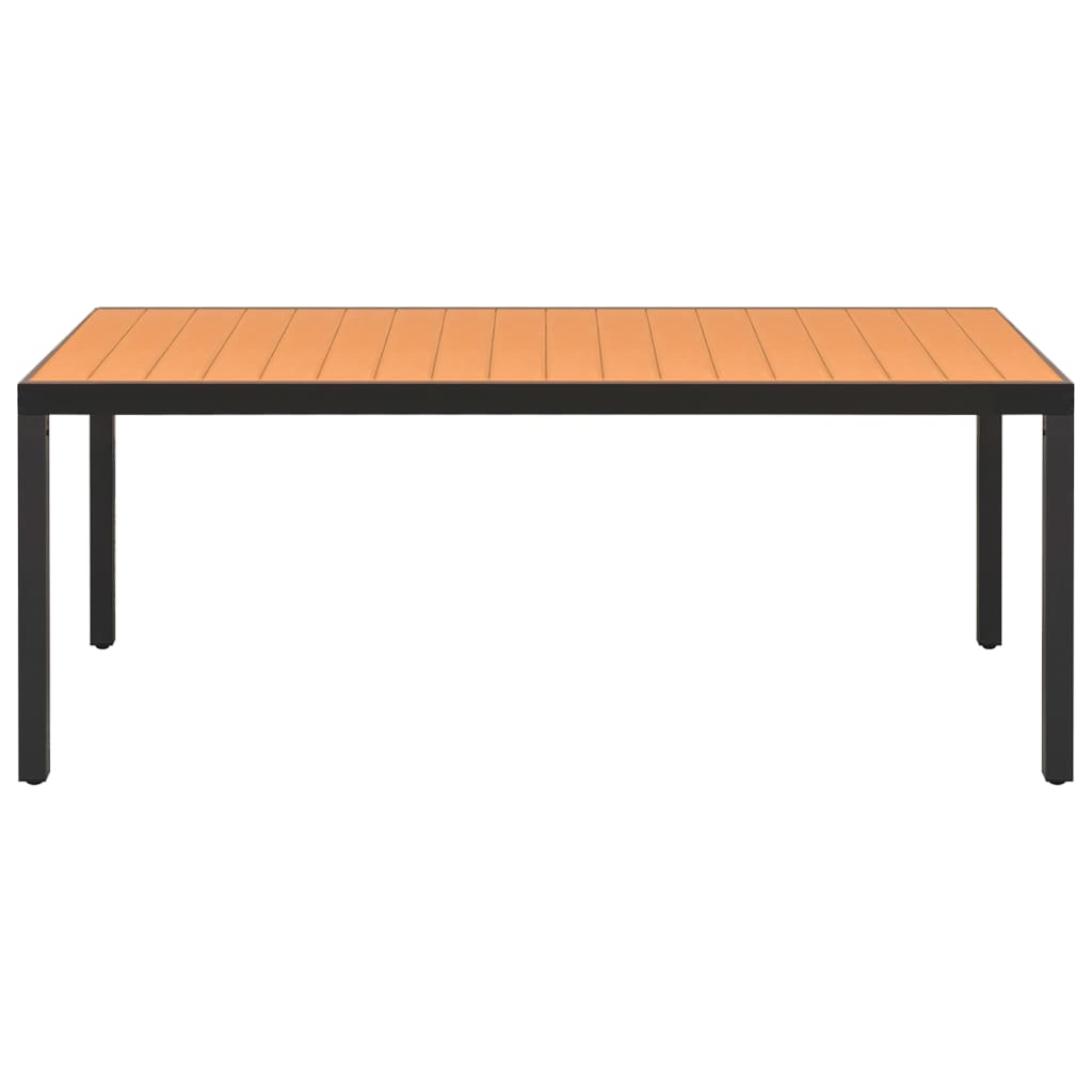 Set da Pranzo da Giardino 9 pz in Alluminio Nero - homemem39