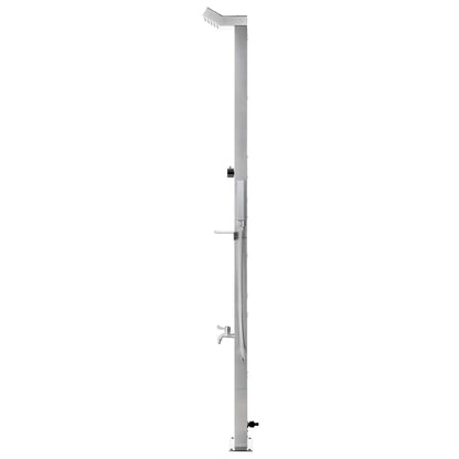 Doccia da Giardino con Base Marrone 225 cm in Acciaio Inox | homemem39