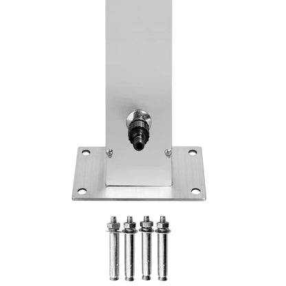 Doccia da Giardino con Base Marrone 225 cm in Acciaio Inox | homemem39