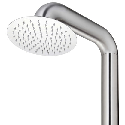 Doccia da Giardino con Base Marrone 230 cm in Acciaio Inox | homemem39