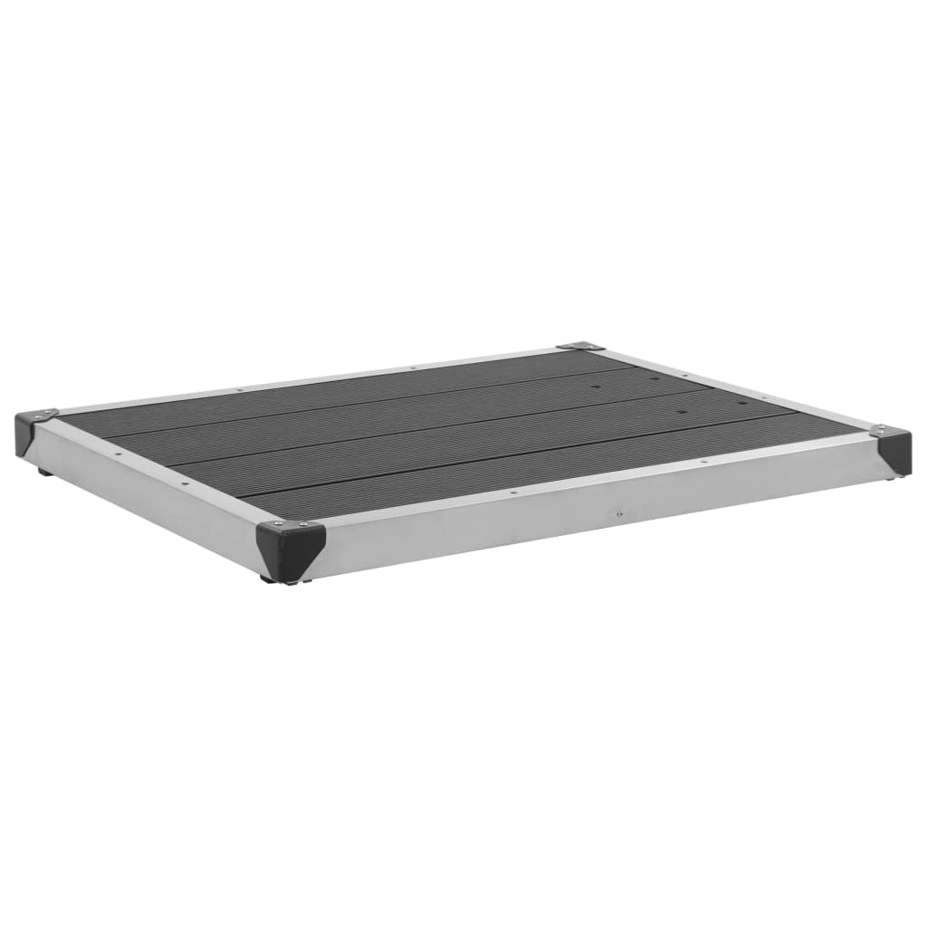 Doccia da Giardino con Base Grigia 230 cm in Acciaio Inox | homemem39