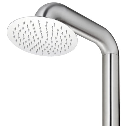 Doccia da Giardino con Base Grigia 230 cm in Acciaio Inox | homemem39